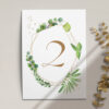 Numer na stół ślubny z kolekcji Botaniczne geometryczne firmy Cartolina - zaproszenia ślubne