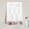 Plan stołów z kolekcji Kreska i kwiaty firmy Cartolina - zaproszenia ślubne