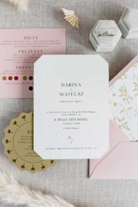 indywidualny projekt zaproszen slubnych vintage romantyczne ciete zaproszenia 4