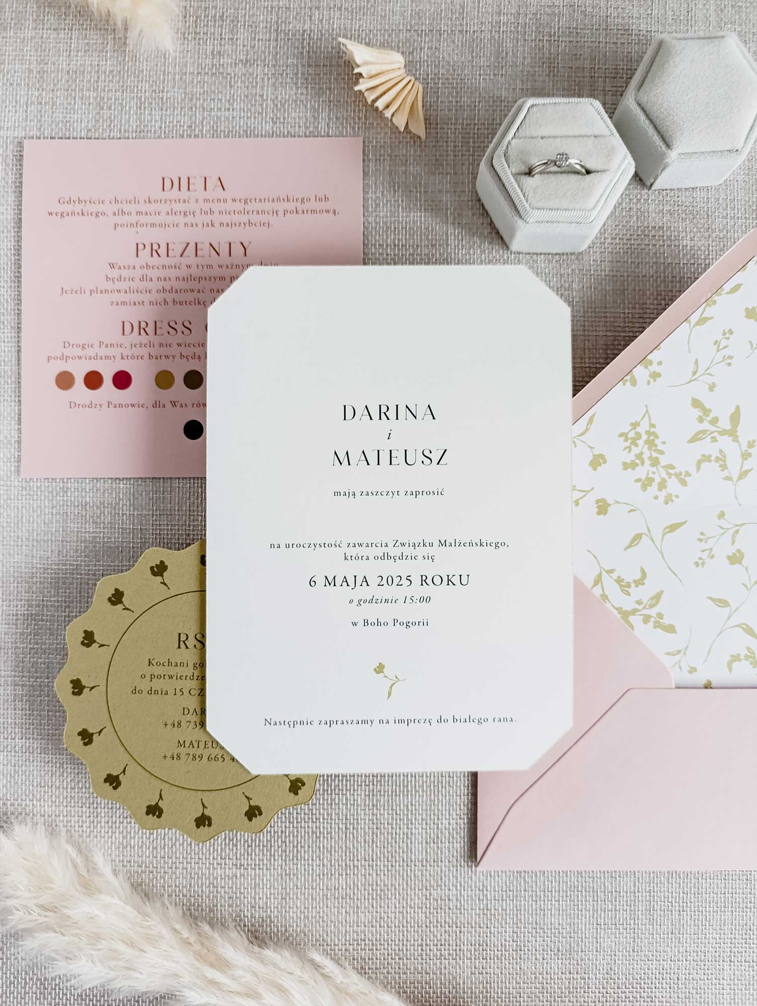 indywidualny projekt zaproszen slubnych vintage romantyczne ciete zaproszenia 4