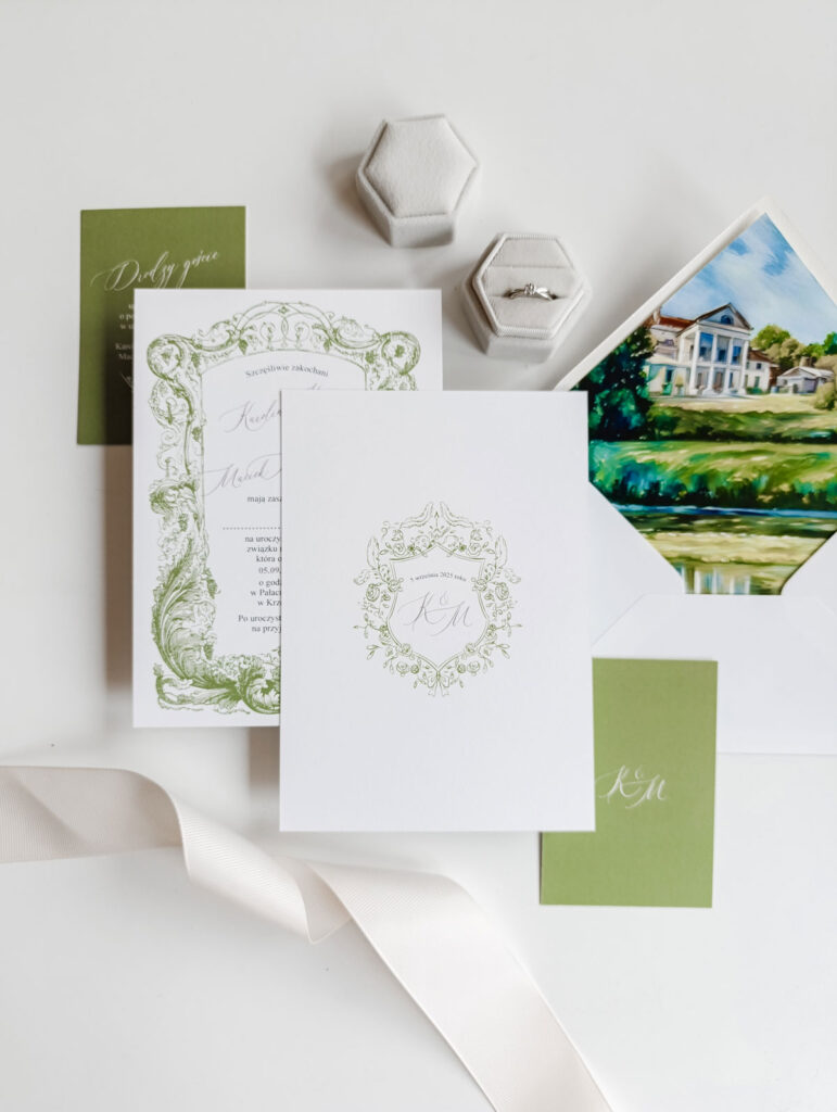 romantyczne zaproszenia ślubne vintage cartolina (1)