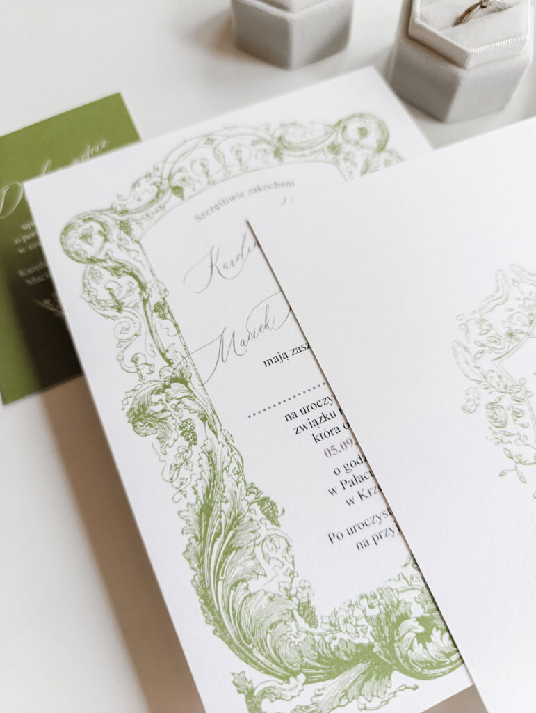 romantyczne zaproszenia ślubne vintage cartolina (3)