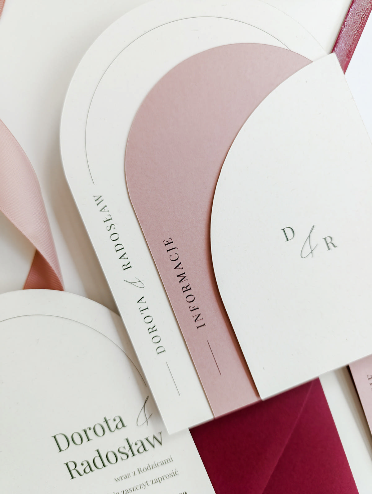 Cartolina zaproszenia ślubne bordowe00011