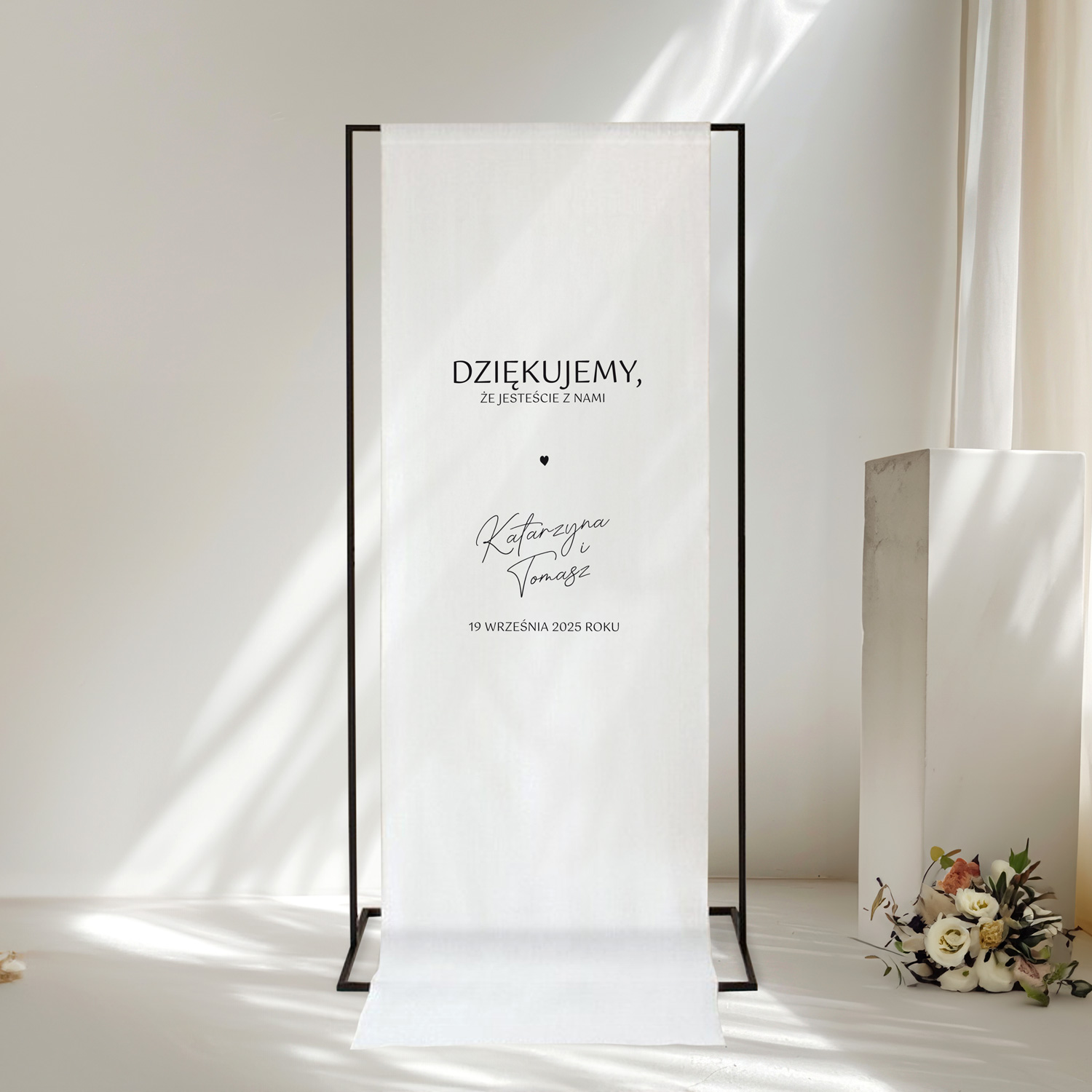 powitanie na tkaninie baner old style 545 2