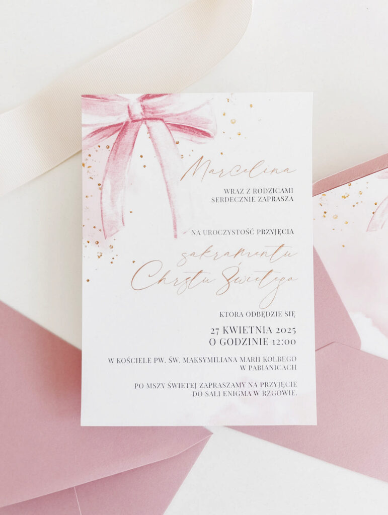 zaproszenia na chrzest Cartolina zaproszenia ślubne00414 (1)